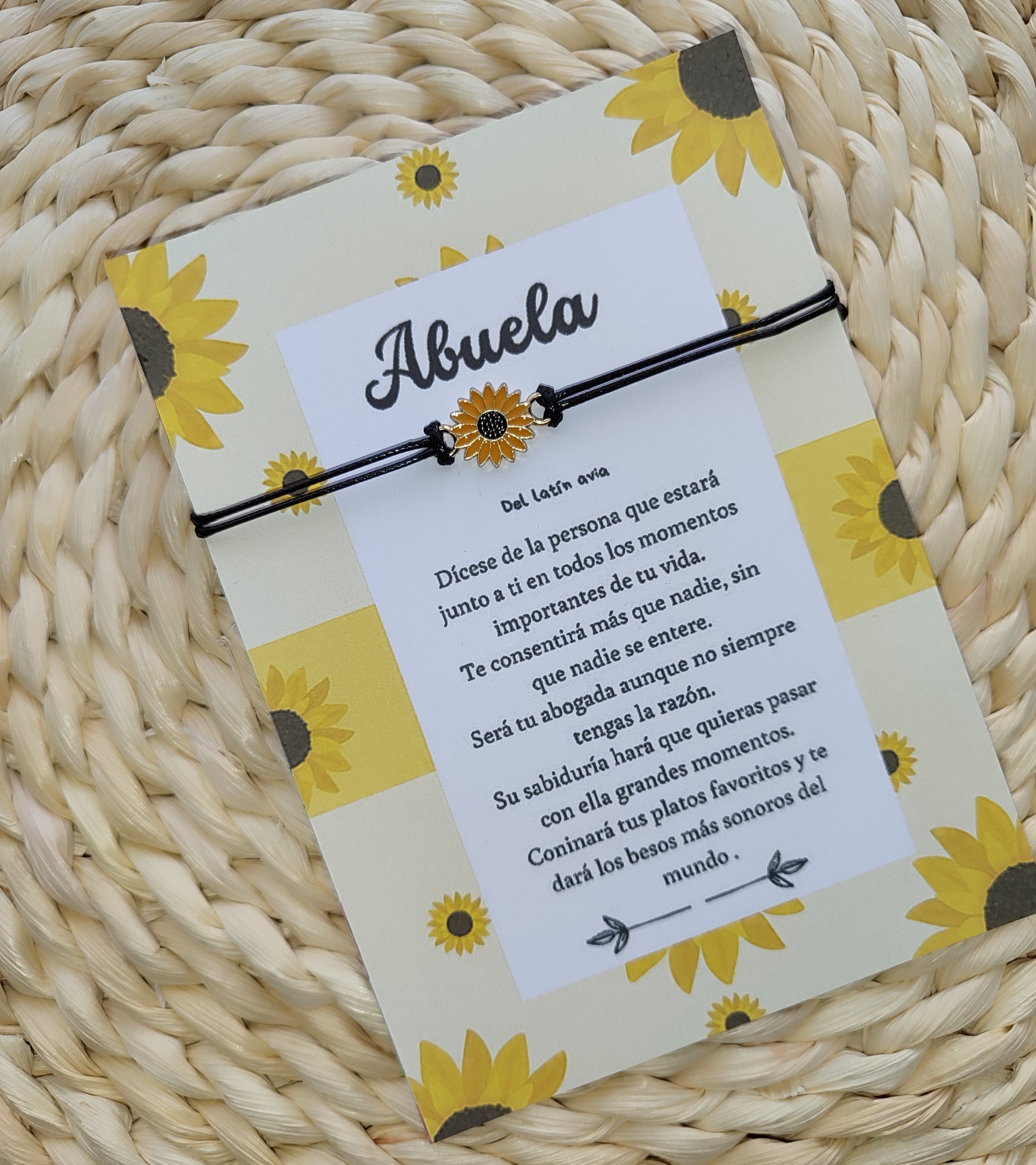 Pulsera girasol abuela