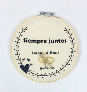 Bastidor porta alianzas personalizado