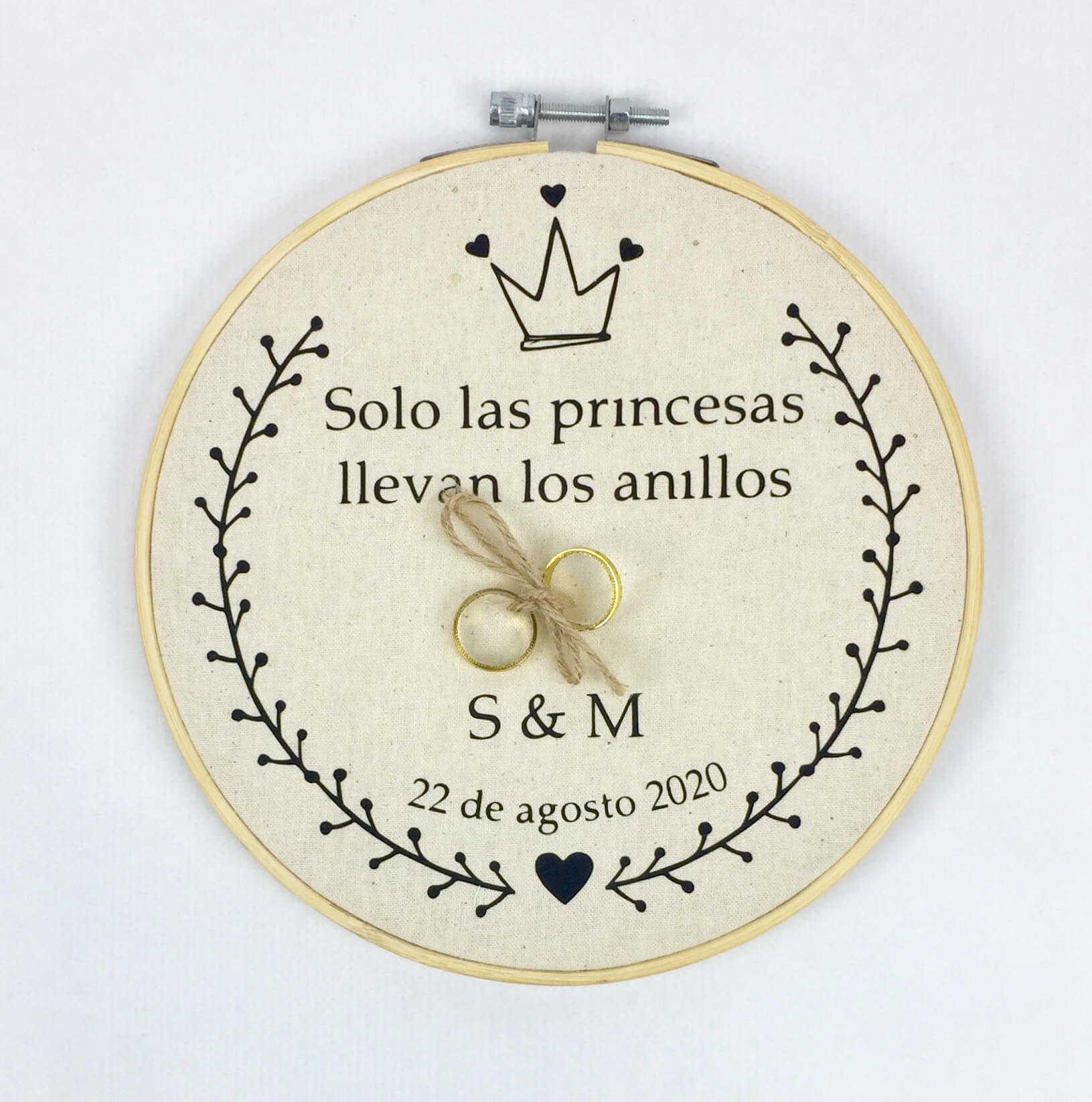 Bastidor porta alianzas personalizado