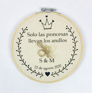 Bastidor porta alianzas personalizado