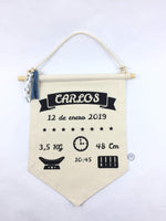 Cargar imagen en el visor de la galería, Banderin natalicio negro
