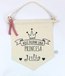 Banderin personalizado princesa