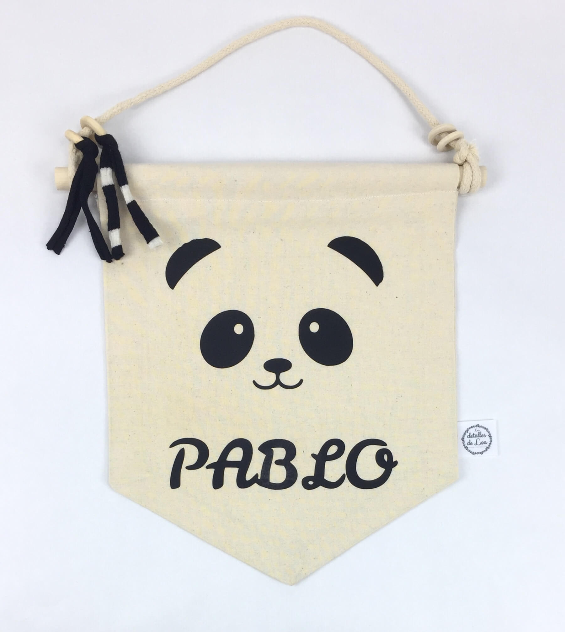 Banderin personalizado oso panda