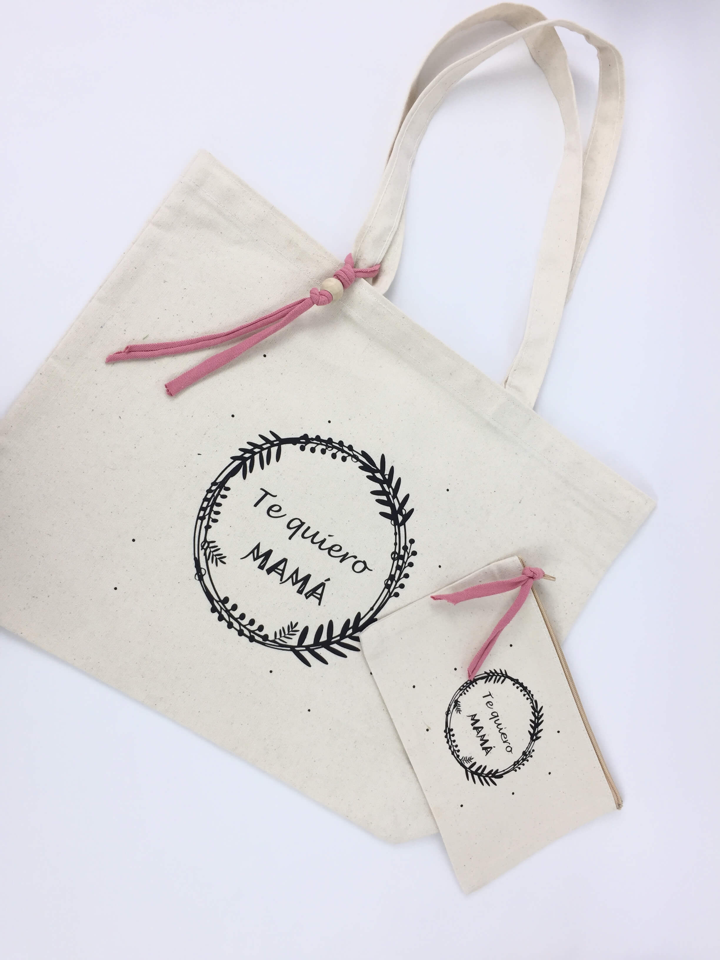 Pack tote bag + neceser te quiero mama