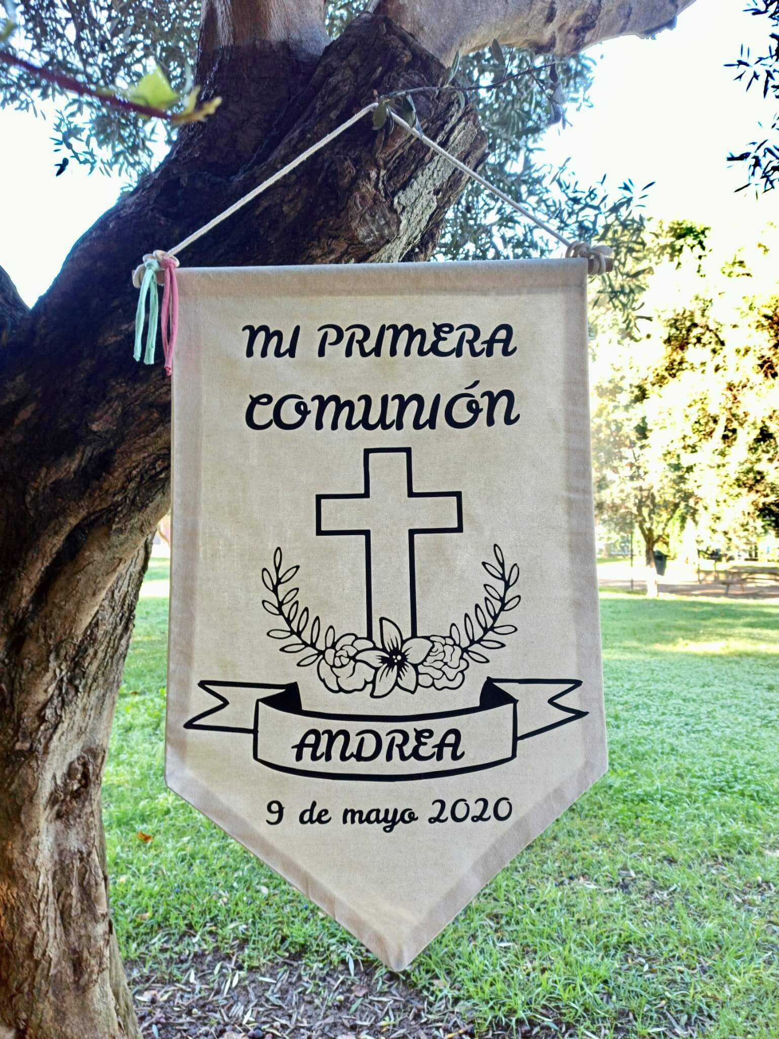 Banderin comunión cruz