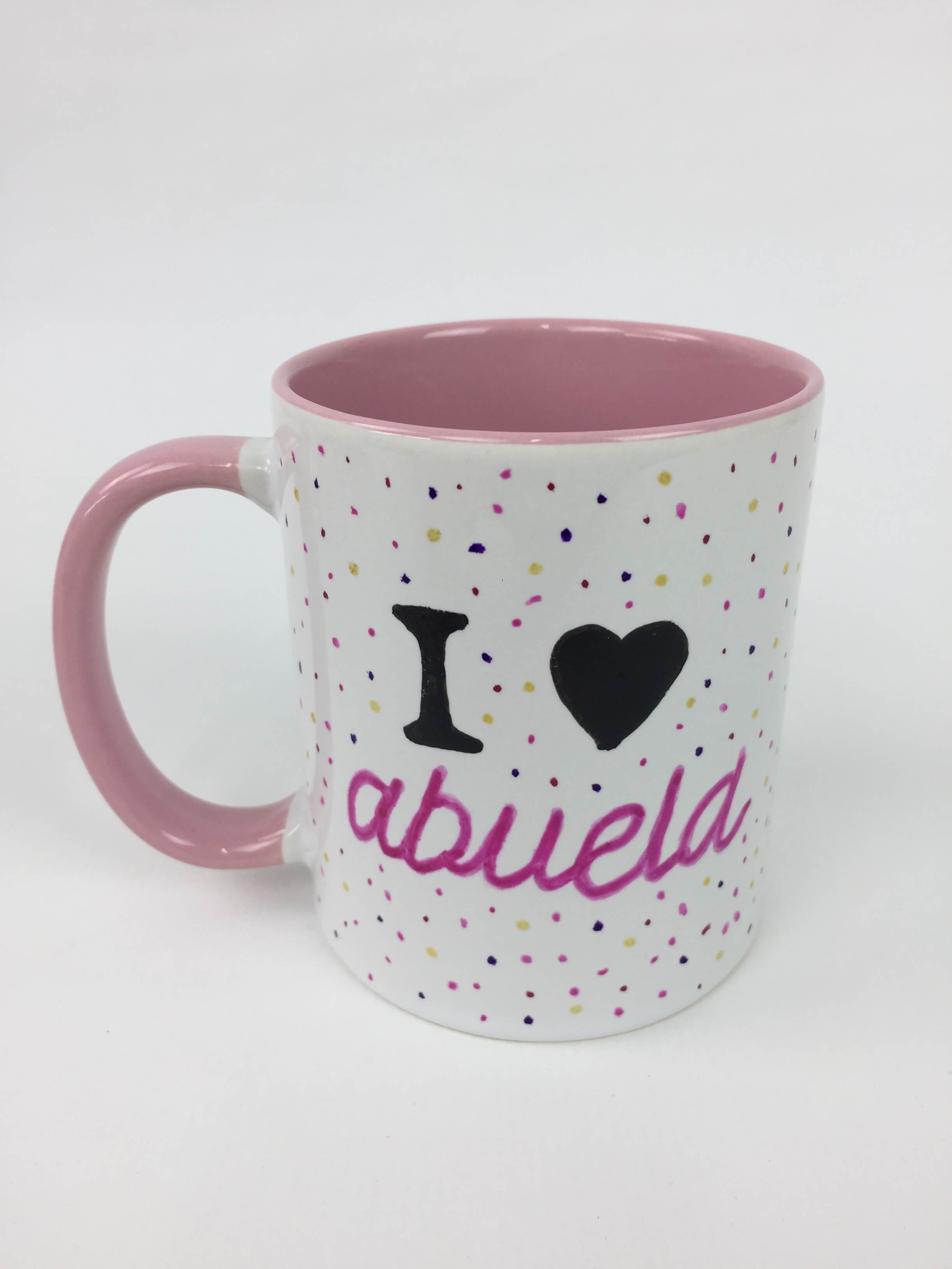 Taza pintada a mano I love Abuela